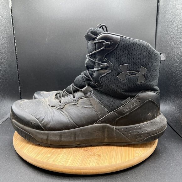 Under Armour Men’s Size 14 Micro G Valsetz WP Zip Boots Shoot Black 3026738